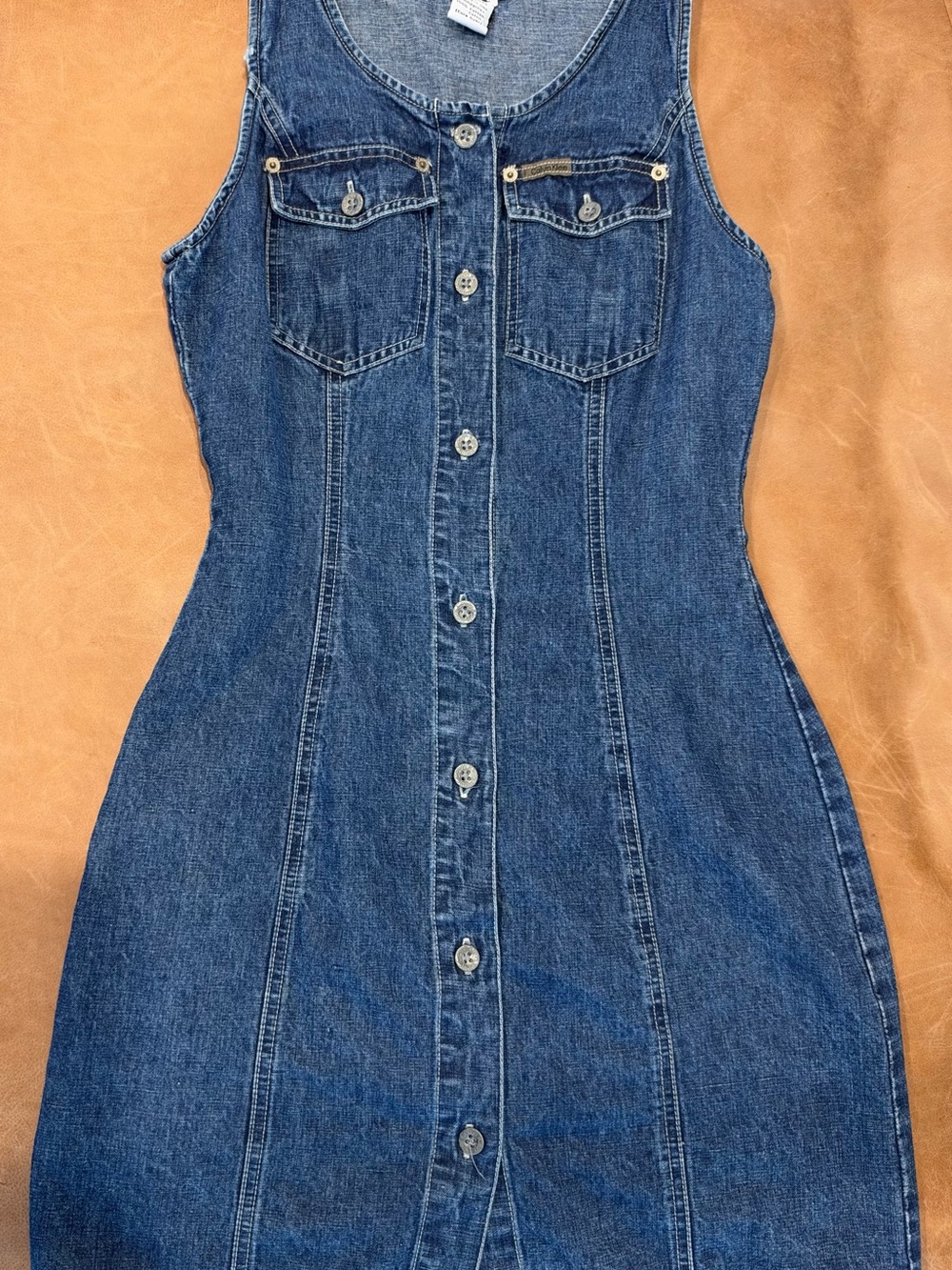 Calvin Klein denim dress, size 8, vintage y2k